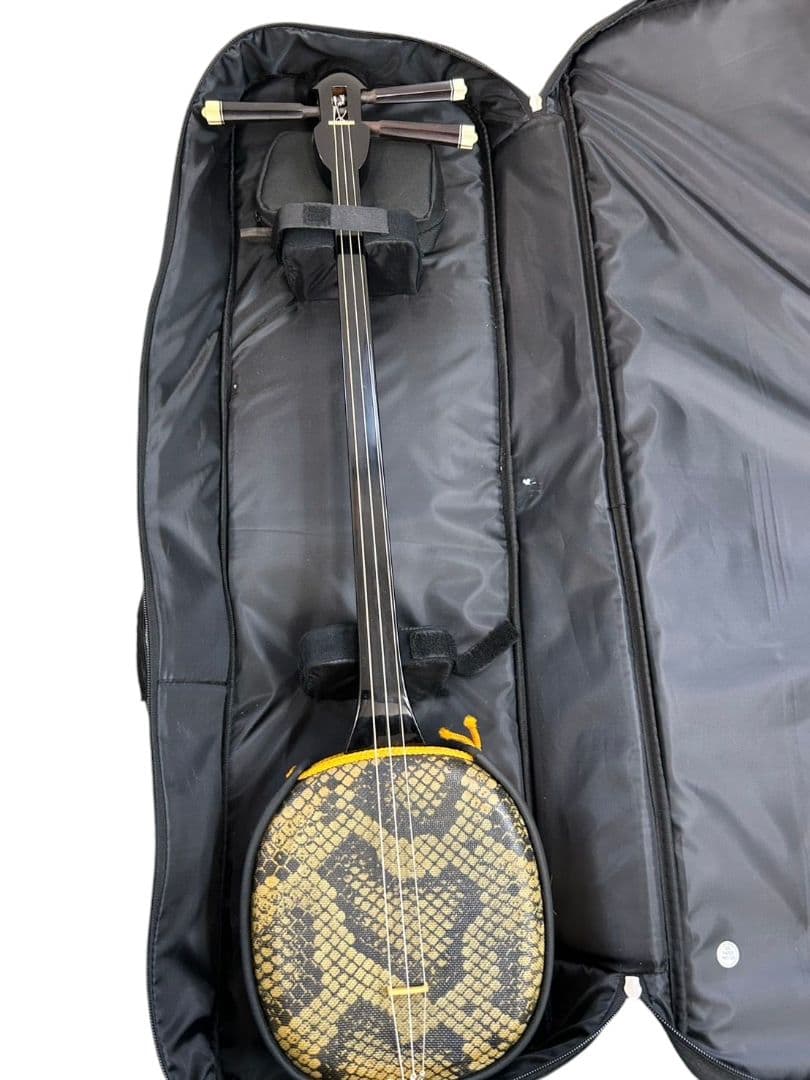 沖縄三線 ヘビ柄 ソフトケース付き