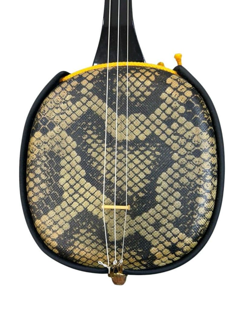 沖縄三線 ヘビ柄 ソフトケース付き