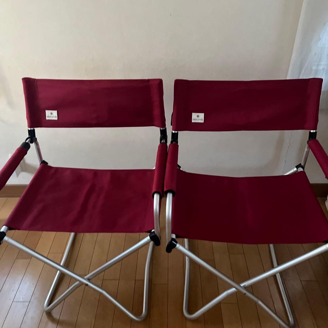  peak スノーピーク　FDフォールディングチェアワイド赤　2脚セット snow peak（スノーピーク） FDチェアワイド RD 折りたたみ 椅子