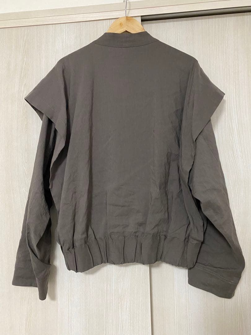 【美品】sasquatchfabrix ノーカラー ジャケット ブルゾン グレー