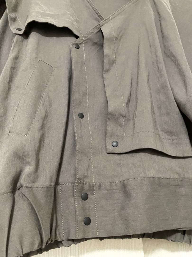 【美品】sasquatchfabrix ノーカラー ジャケット ブルゾン グレー
