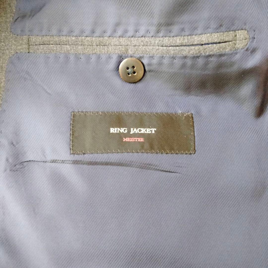 リングジャケットマイスター【訳あり】セットアップスーツ　グレー系　Lサイズ