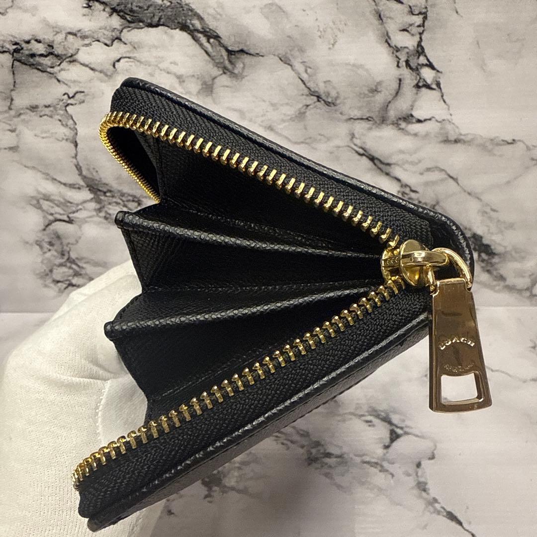 (未使用タグ付)大人気、コーチ、長財布、ラウンドジップ、PVC、レザー、人気色