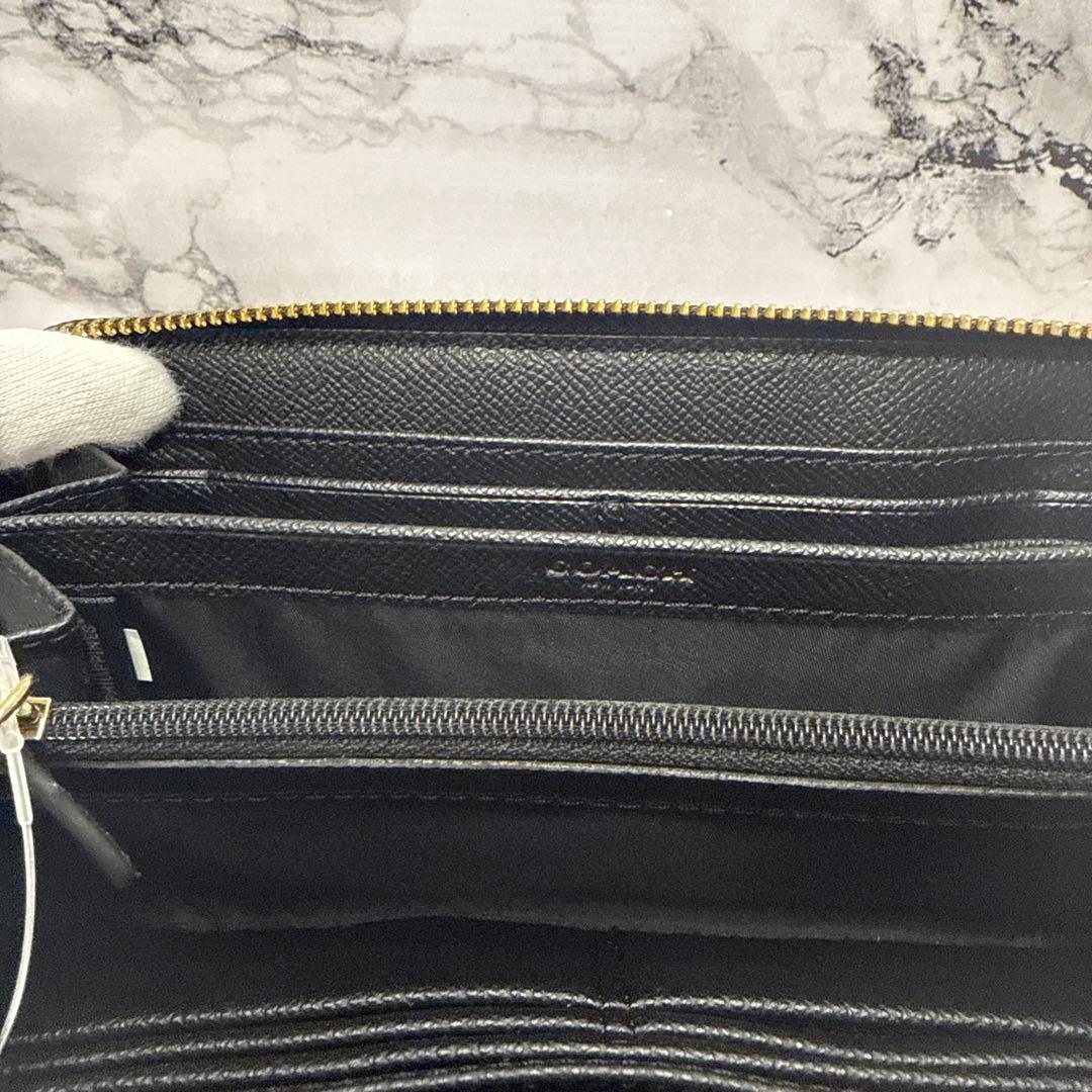 (未使用タグ付)大人気、コーチ、長財布、ラウンドジップ、PVC、レザー、人気色