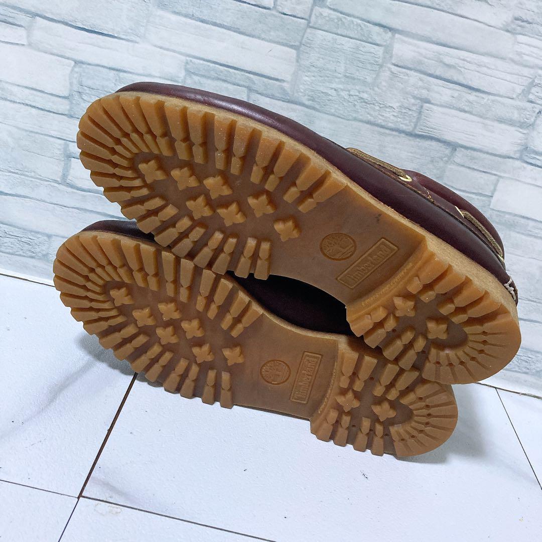 美品 ティンバーランド 3eye クラシックラグ 27.5 デッキシューズ 赤茶