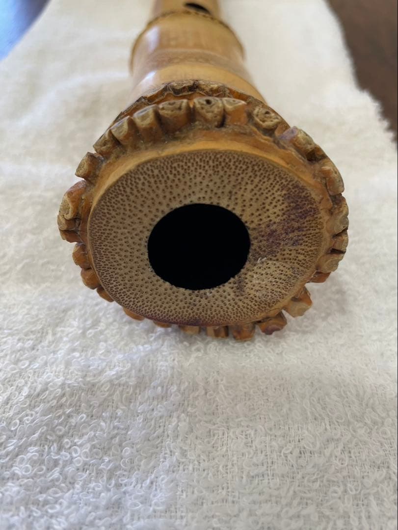 尺八　竹治　銀三線　竹製　琴古流　約51,5cm