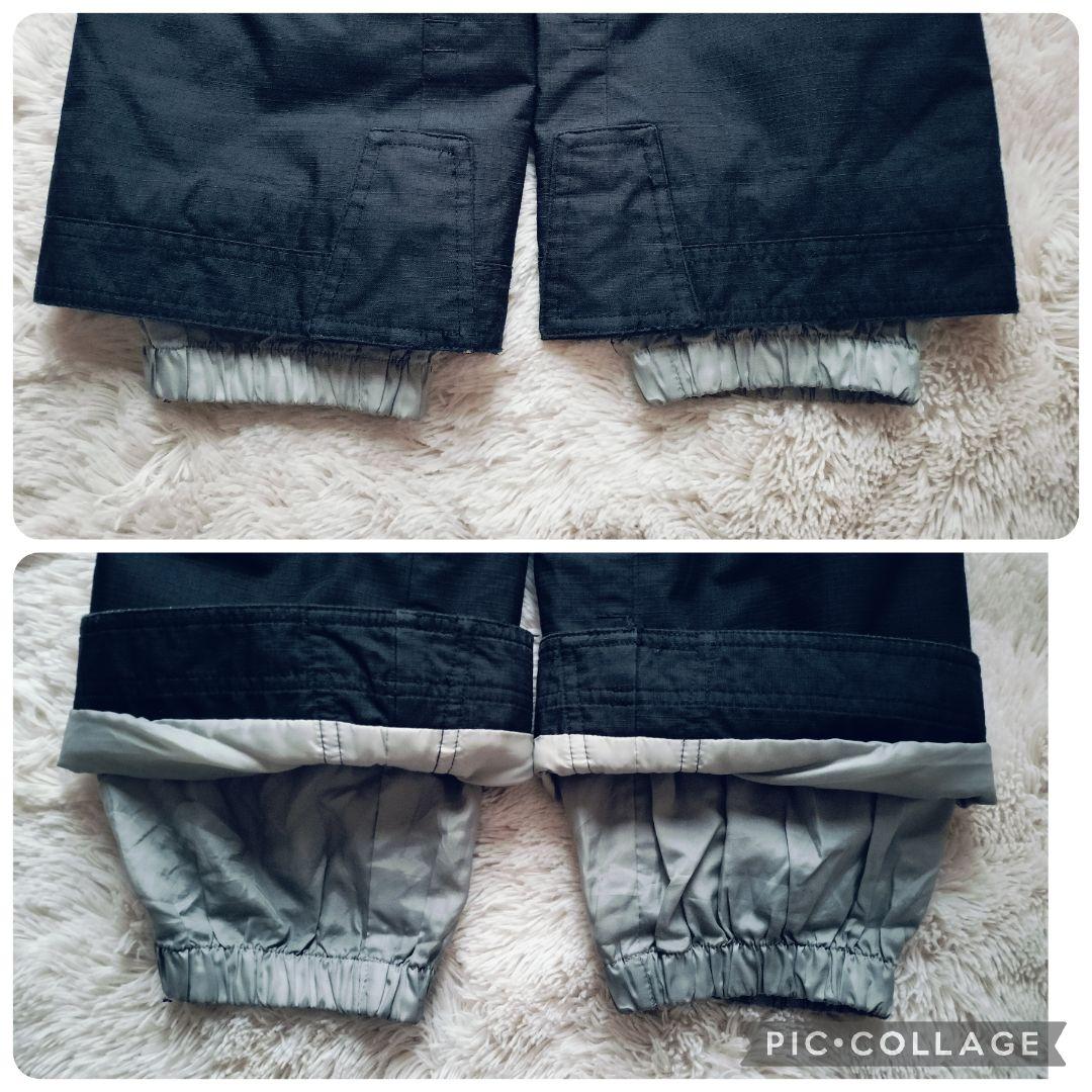 【美品】デサント スキーウェアガールズ 上下 140 ピンク×ブラック 結晶柄