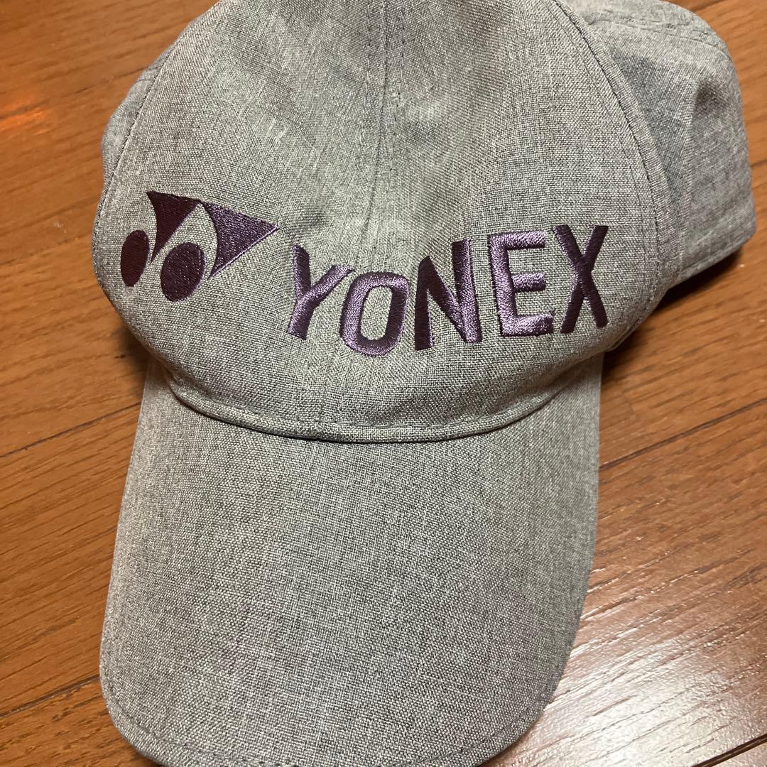 訳アリ】ヨネックスキャップ 数量限定 グレー× 紫ロゴ 天皇杯 オール