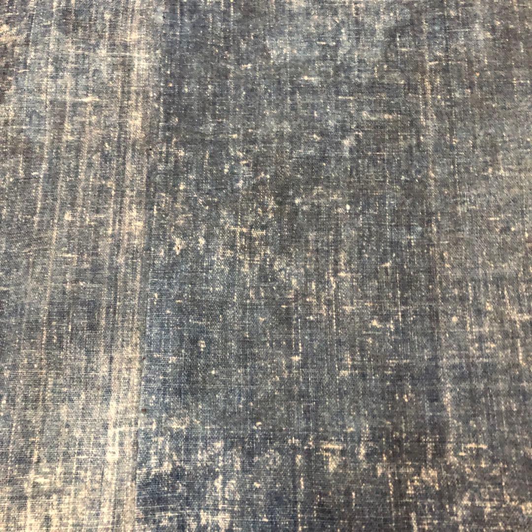 古布藍染木綿　襤褸　布団側
