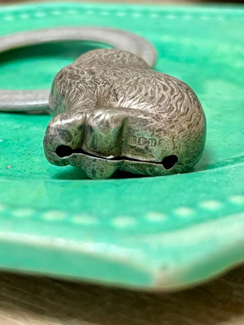 ベビーラトル　イギリス　猫　シルバープレート　ヴィンテージ　アンティーク