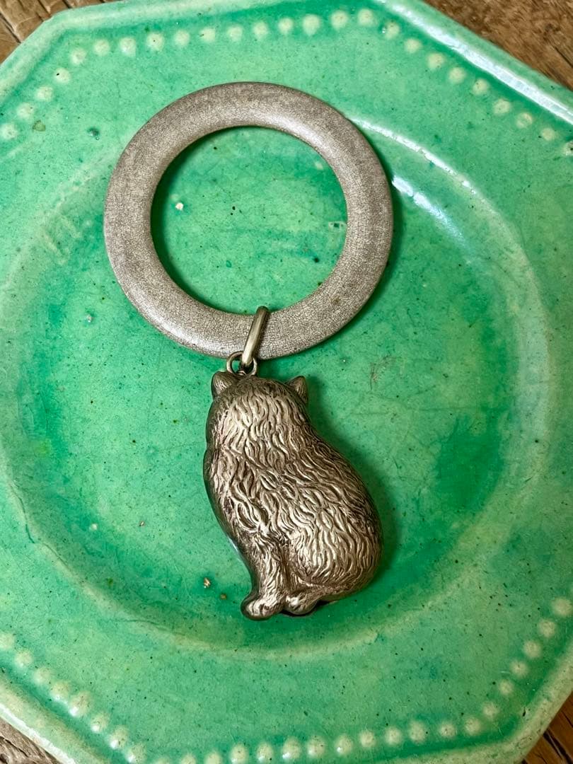 ベビーラトル　イギリス　猫　シルバープレート　ヴィンテージ　アンティーク