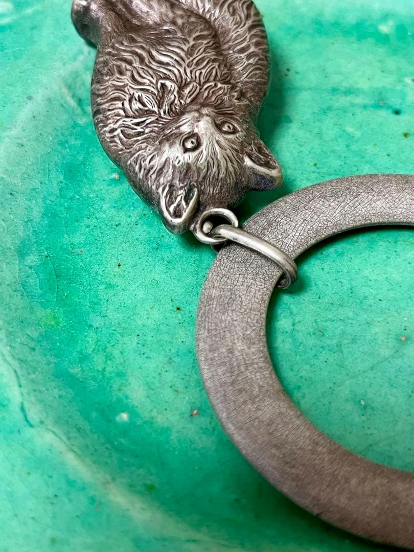 ベビーラトル　イギリス　猫　シルバープレート　ヴィンテージ　アンティーク