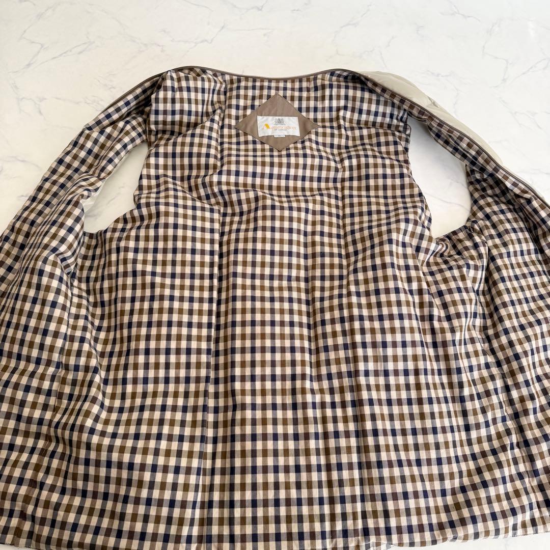 【美品】　アクアスキュータム モッズコート ライナー 裏地チェック ダウンコート