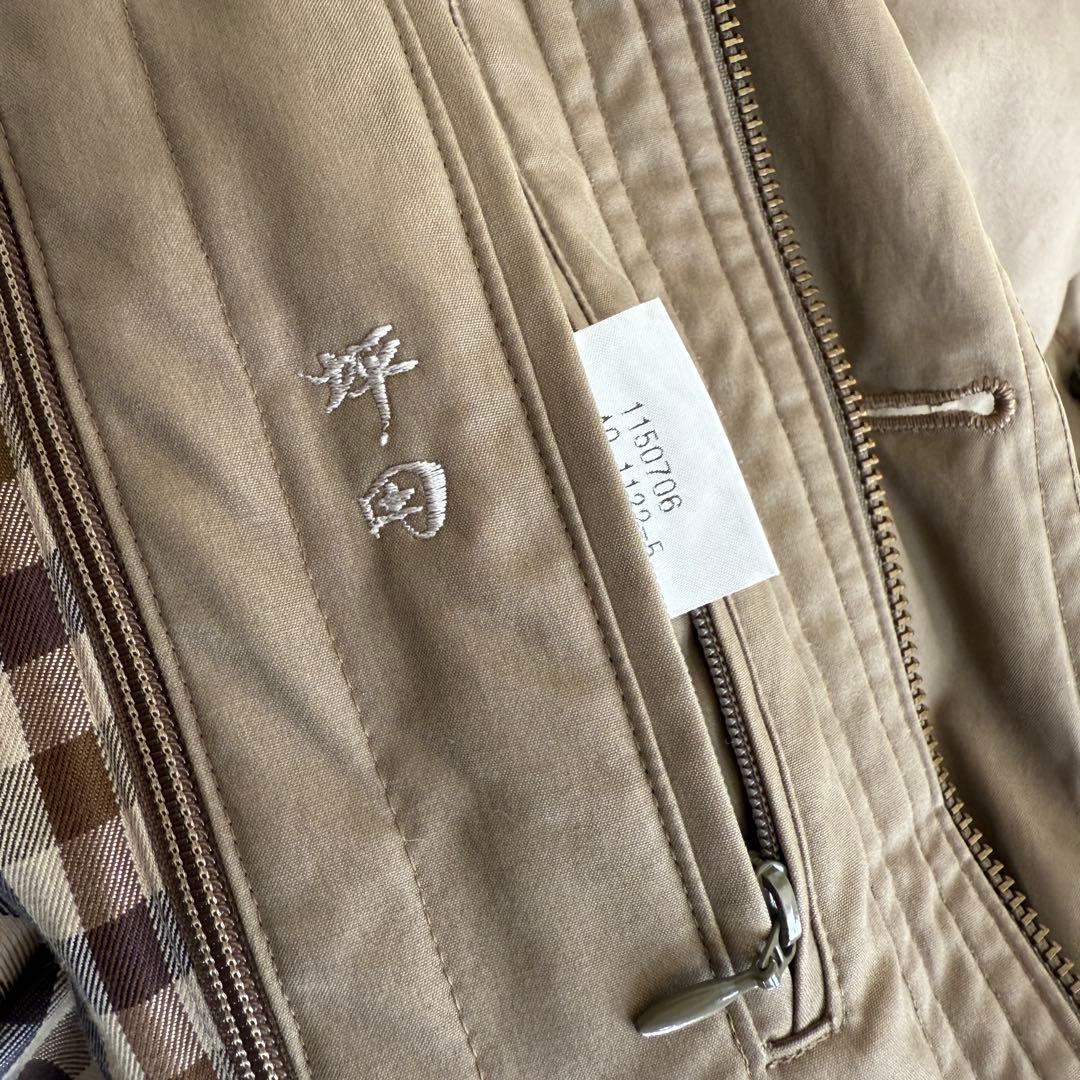 【美品】　アクアスキュータム モッズコート ライナー 裏地チェック ダウンコート