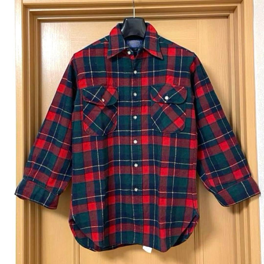 ビンテージ 70s ペンドルトン USA製 チェック ウール シャツ - メルカリ