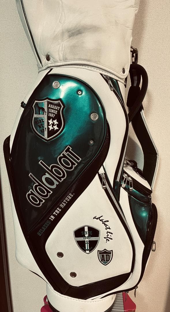 オンライン ショップスポーツ - アダバットキャディバッグ ABC-401 GR/WH