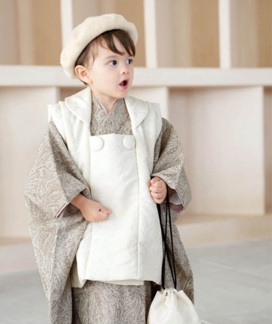 utatane 七五三　3歳男の子　被布着物セット