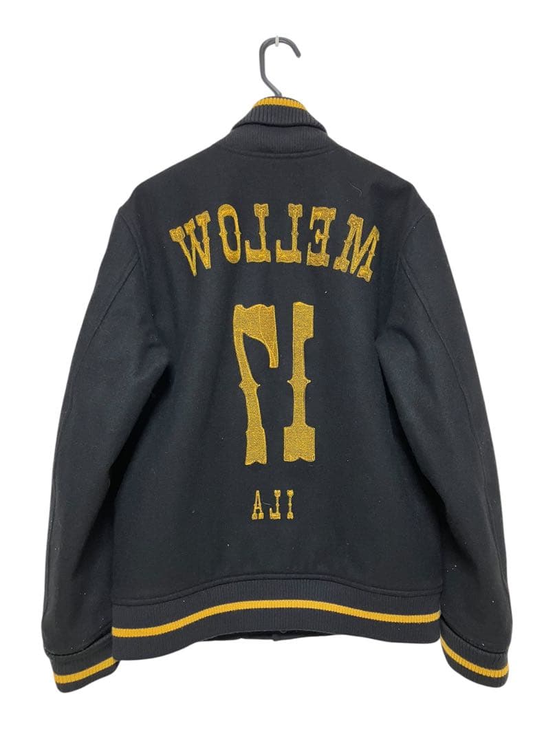 ○ 中古SCHOTT×ナノユニバース 総刺繍ウールスタジアムバーシティ