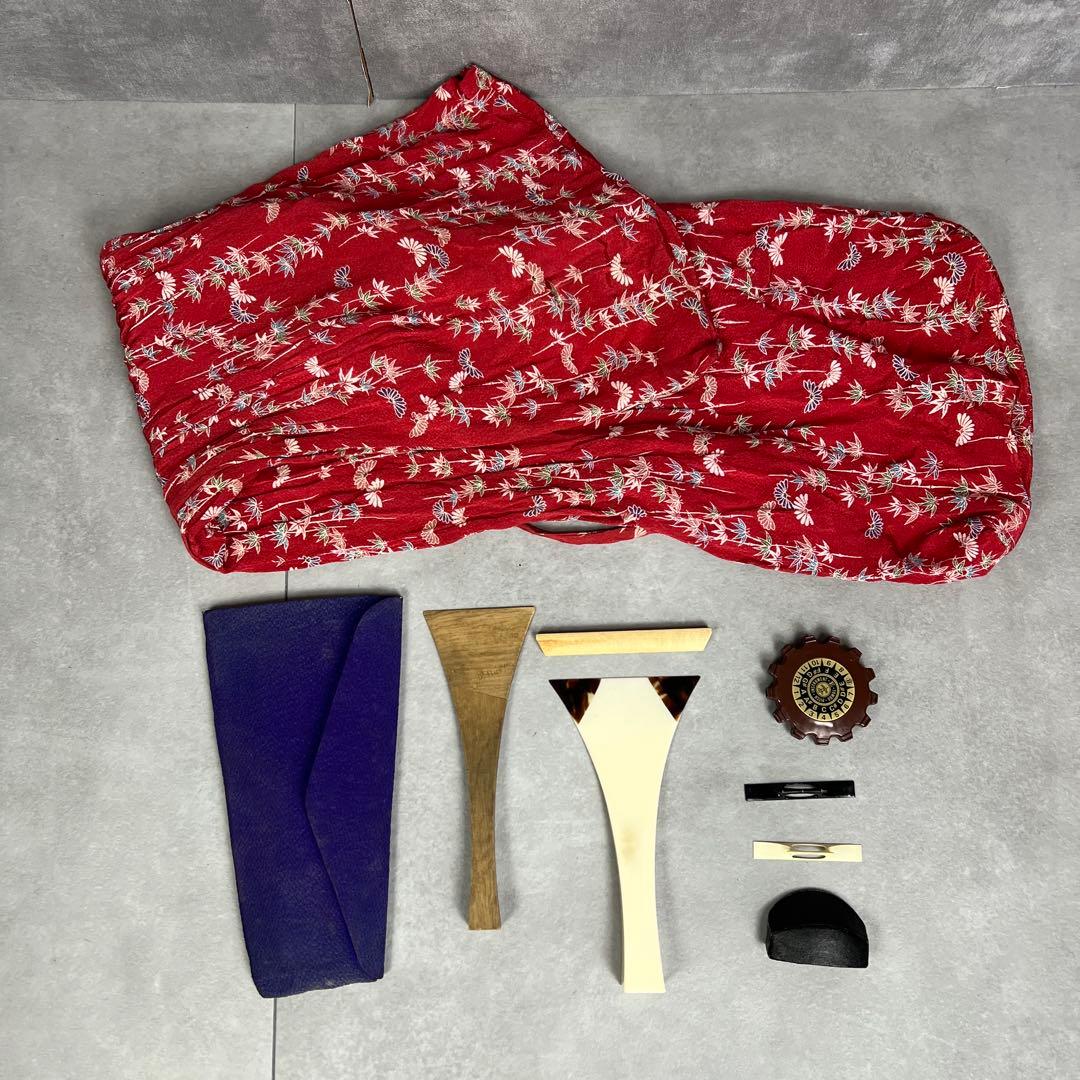 美杢目　細棹長唄三味線　レザーハードケース　一寸詰め　撥　駒　天然素材　調子笛