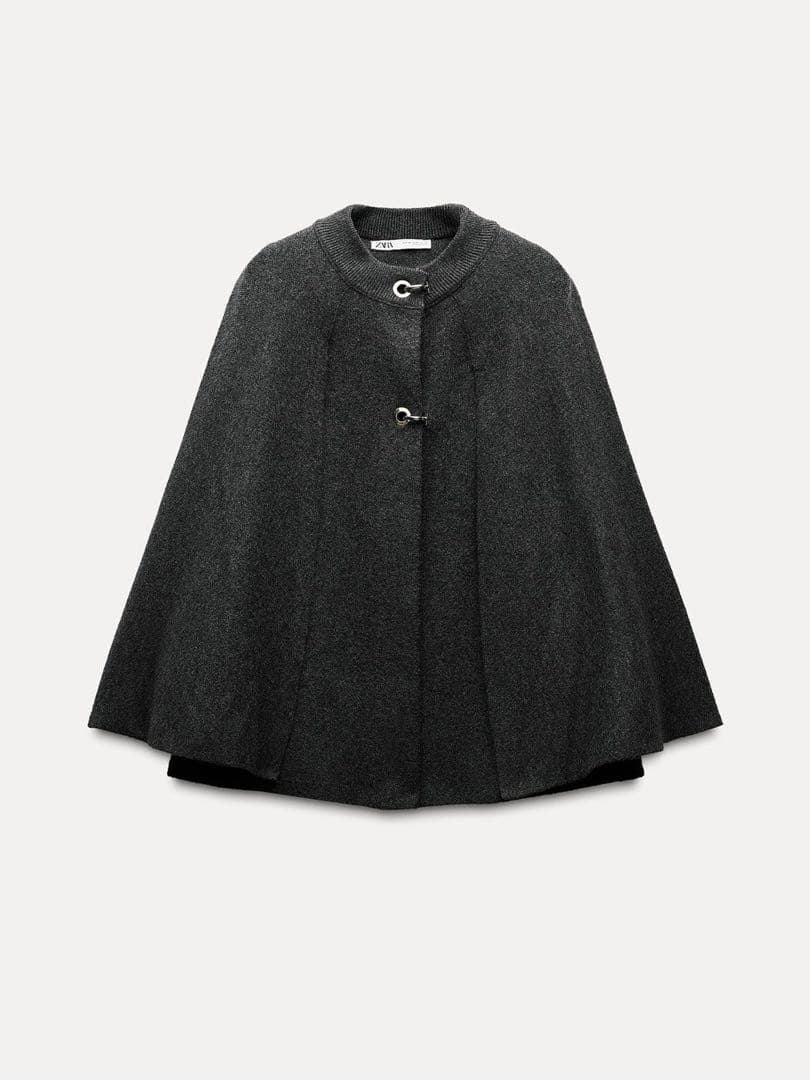 ZARA ニットケープコート - メルカリ