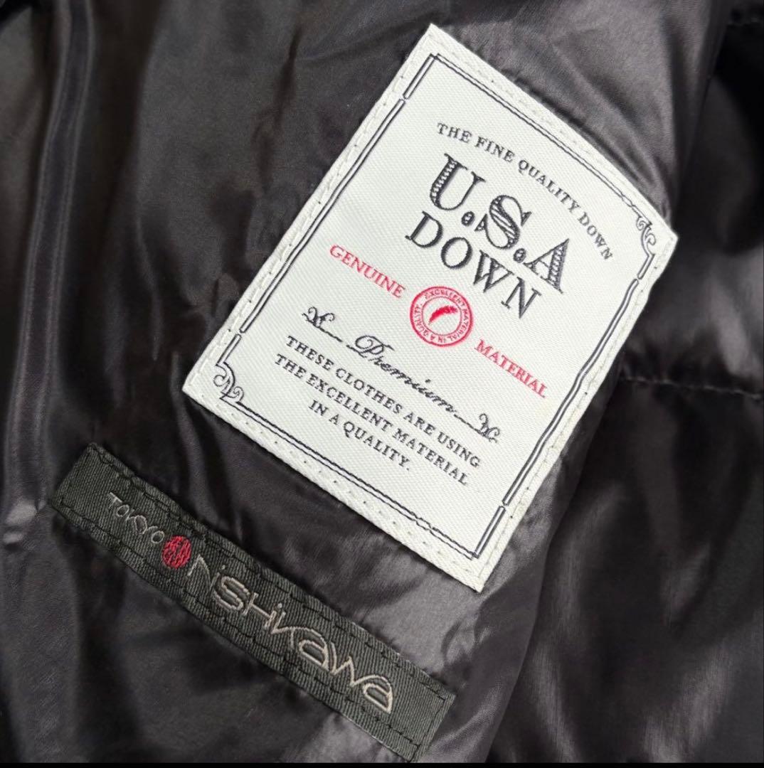 西川ダウン × ナノユニバース 3way ステンカラーコート★ネイビー濃紺激安