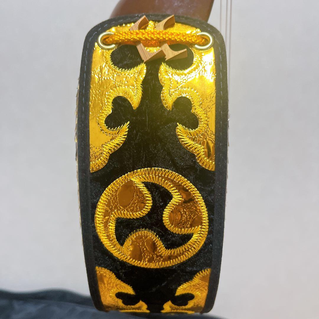 沖縄三線 蛇皮製 3弦 ケース付　強化張り　高級