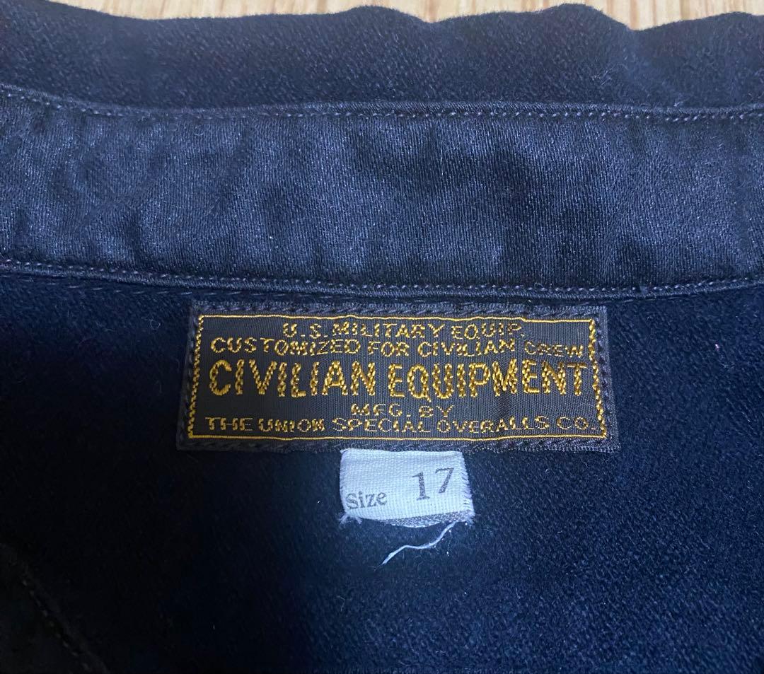 フリーホイーラーズ DECK SHIRT サイズ17 ネイビー フランネル 美品