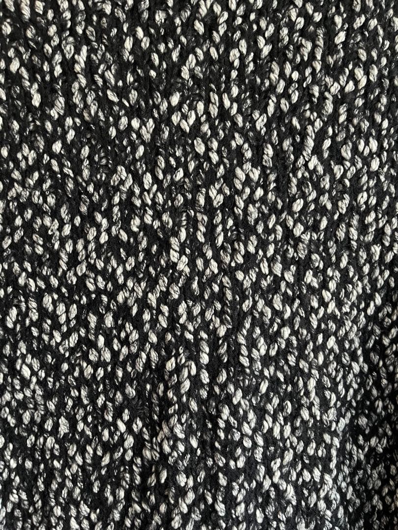 OLD Cruciani メランジ　ドライバーズニットジャンパー　白黒