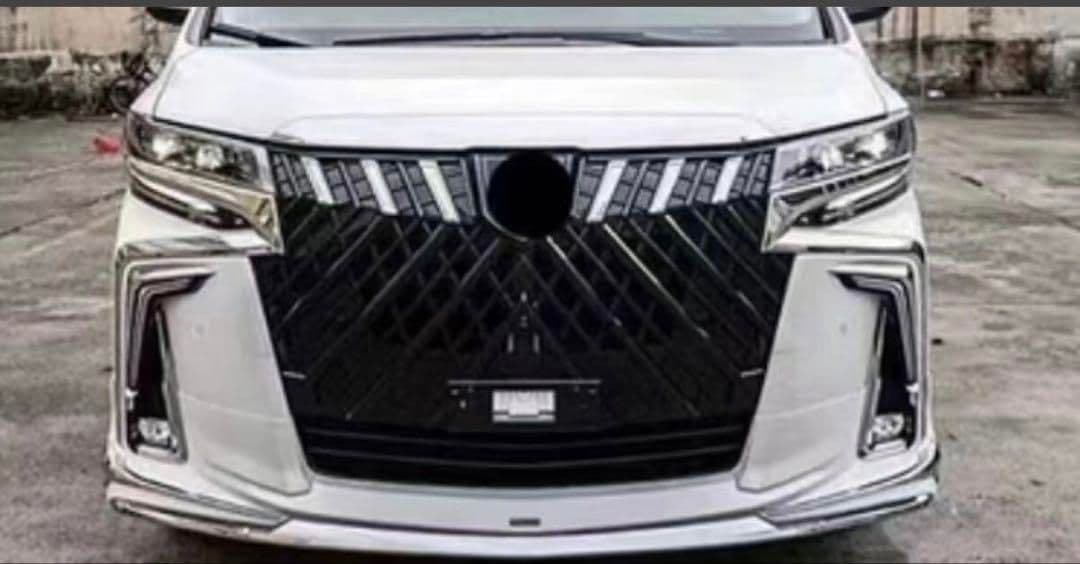 新品30系 アルファード 後期 SC用グリル WALD風デザイン　ガンメタ塗装