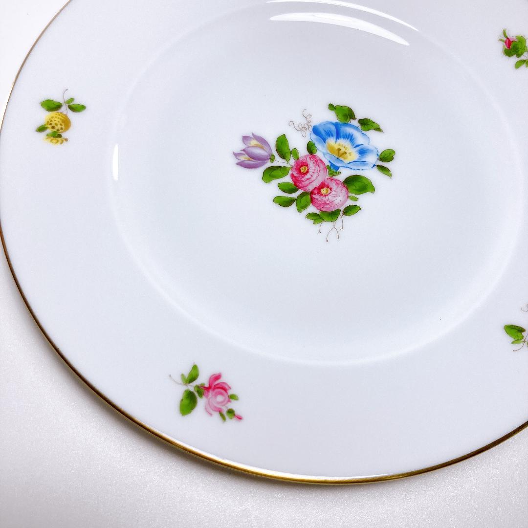 アウガルテン シンプルブーケ プレート 19.5cm 2枚　|3024|