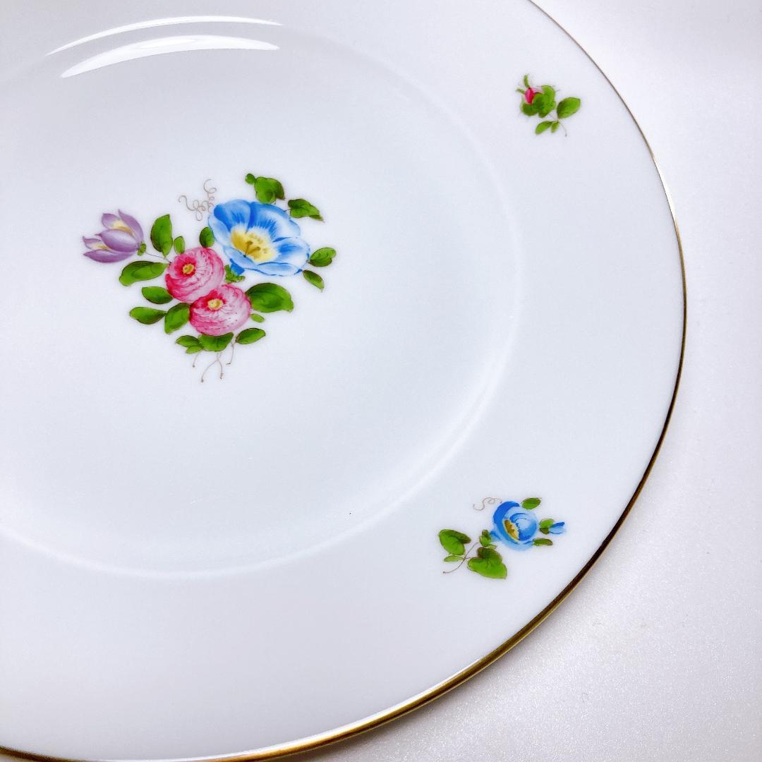 アウガルテン シンプルブーケ プレート 19.5cm 2枚　|3024|