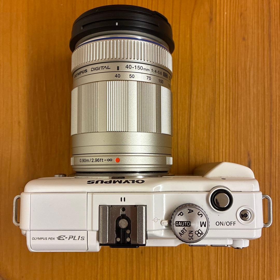 OLYMPUS PEN E-PL1S ホワイト ダブルズームキット　SDカード付