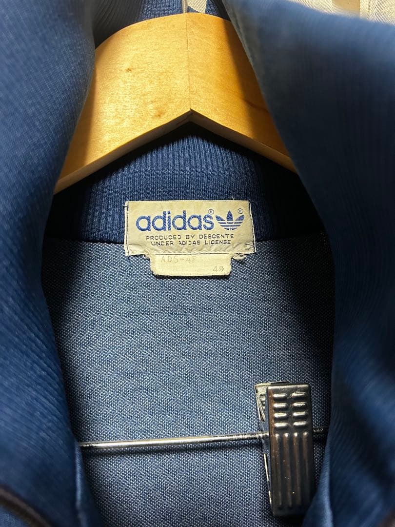 80s adidas ブルー ネイビー トラックジャケット 4号