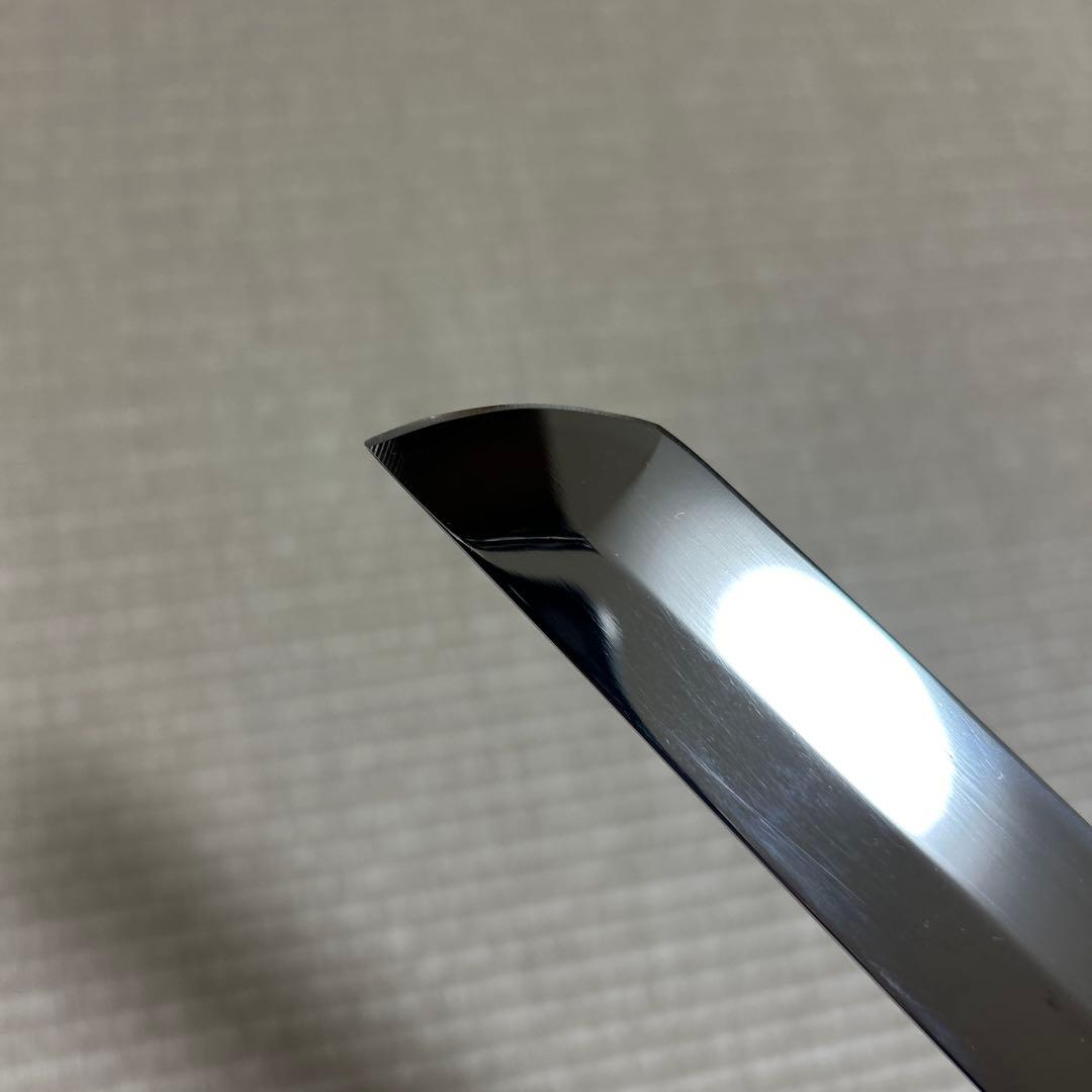 9寸　先丸　柳刃　包丁　和包丁　鏡面仕上げ　V金10号　本焼　黒檀八角柄