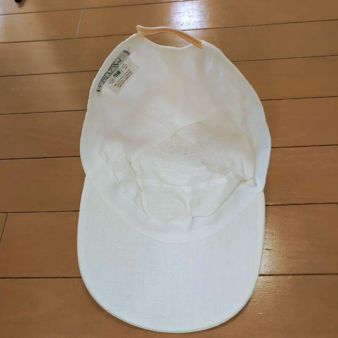 雰囲気抜群 HERMES リネンキャップ 白 58 フランス製 d63 - メルカリ