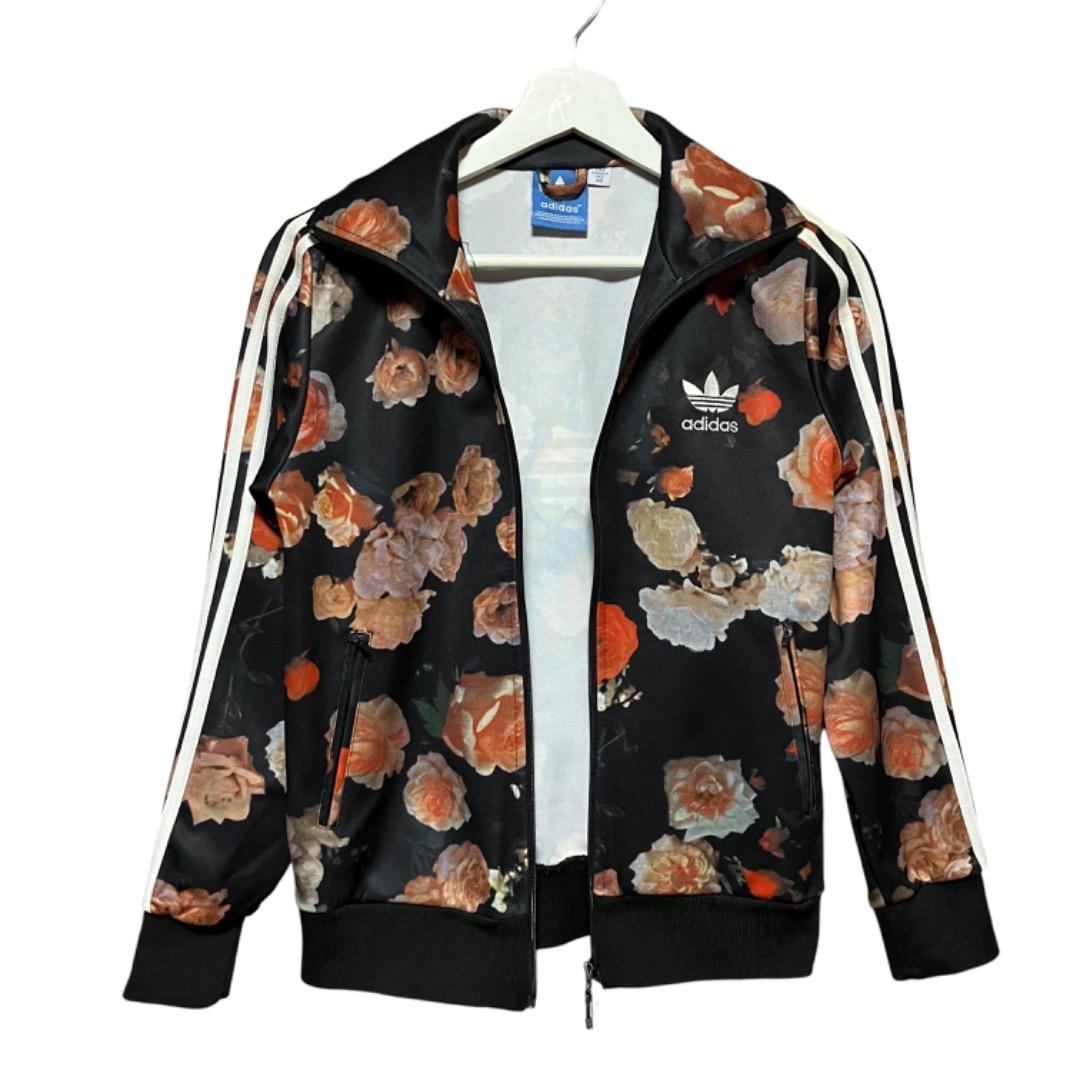 adidas 花柄トラックジャケット ファイヤーバード Sサイズ フラワー