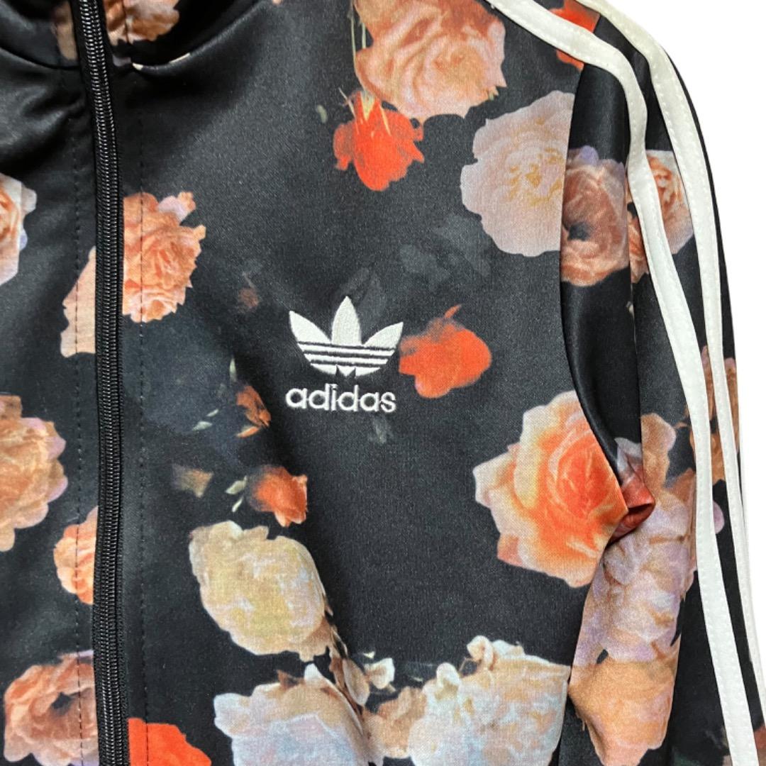 adidas 花柄トラックジャケット ファイヤーバード Sサイズ フラワー