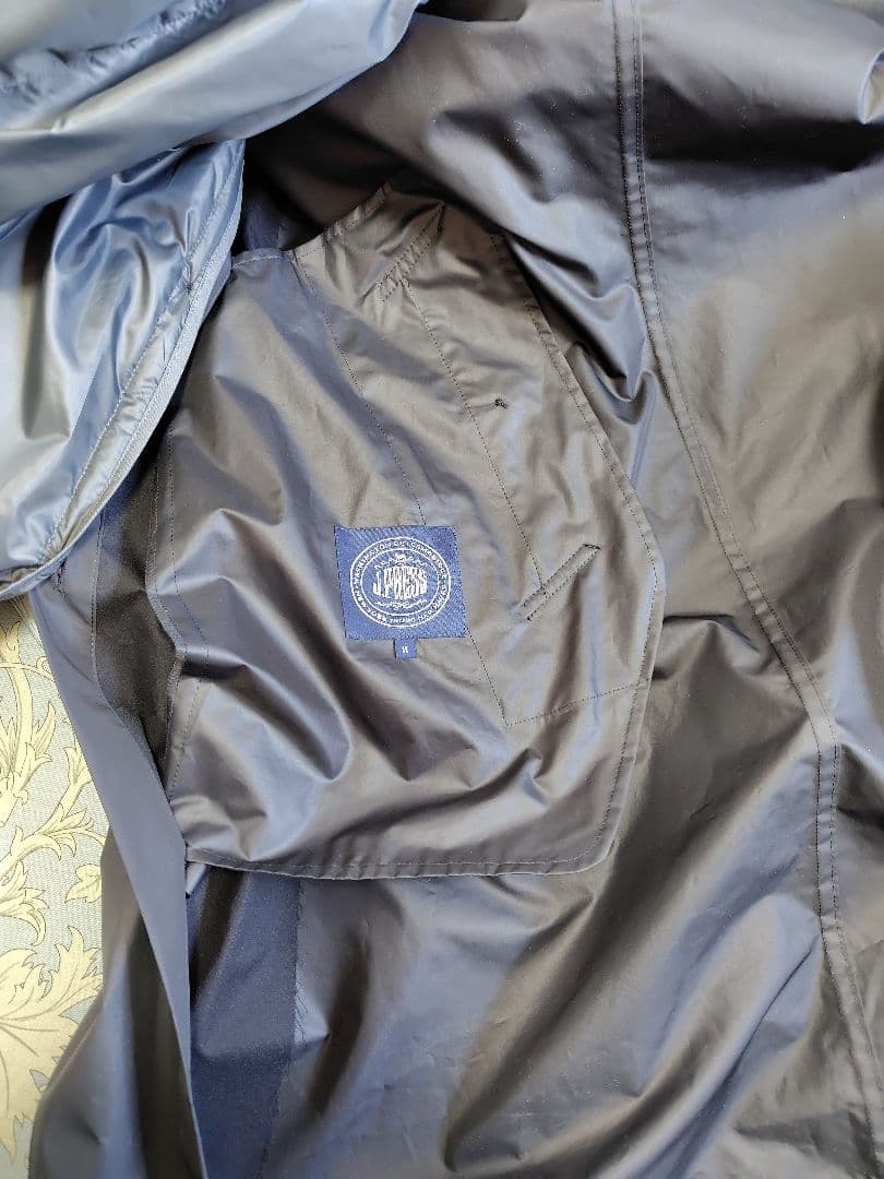 黒ステンカラーコート　ジェイプレスＪプレスライナー付きLL