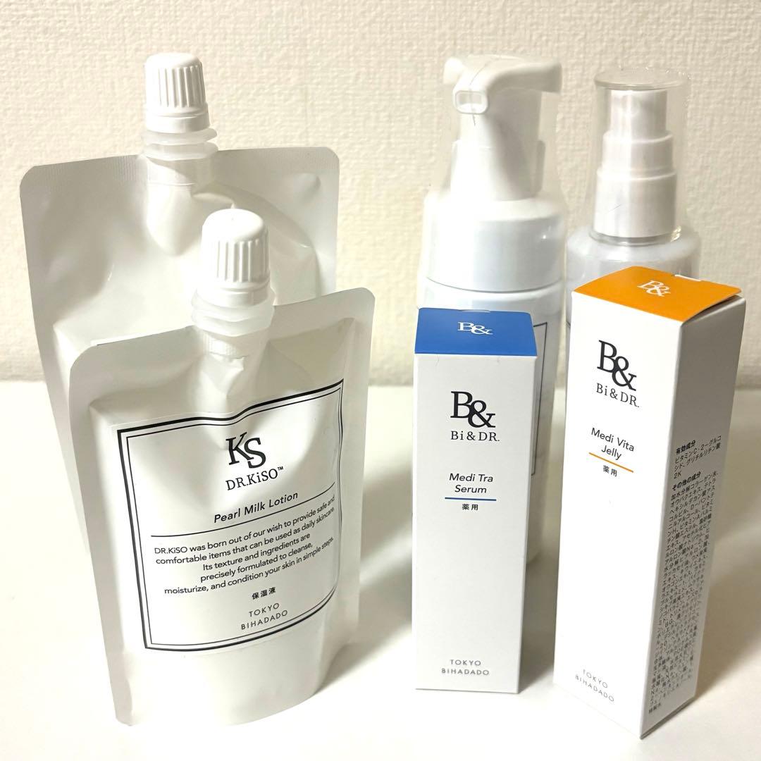 新品未開封 東京美肌堂オリジナルコスメ4点&専用ボトルセット 基礎