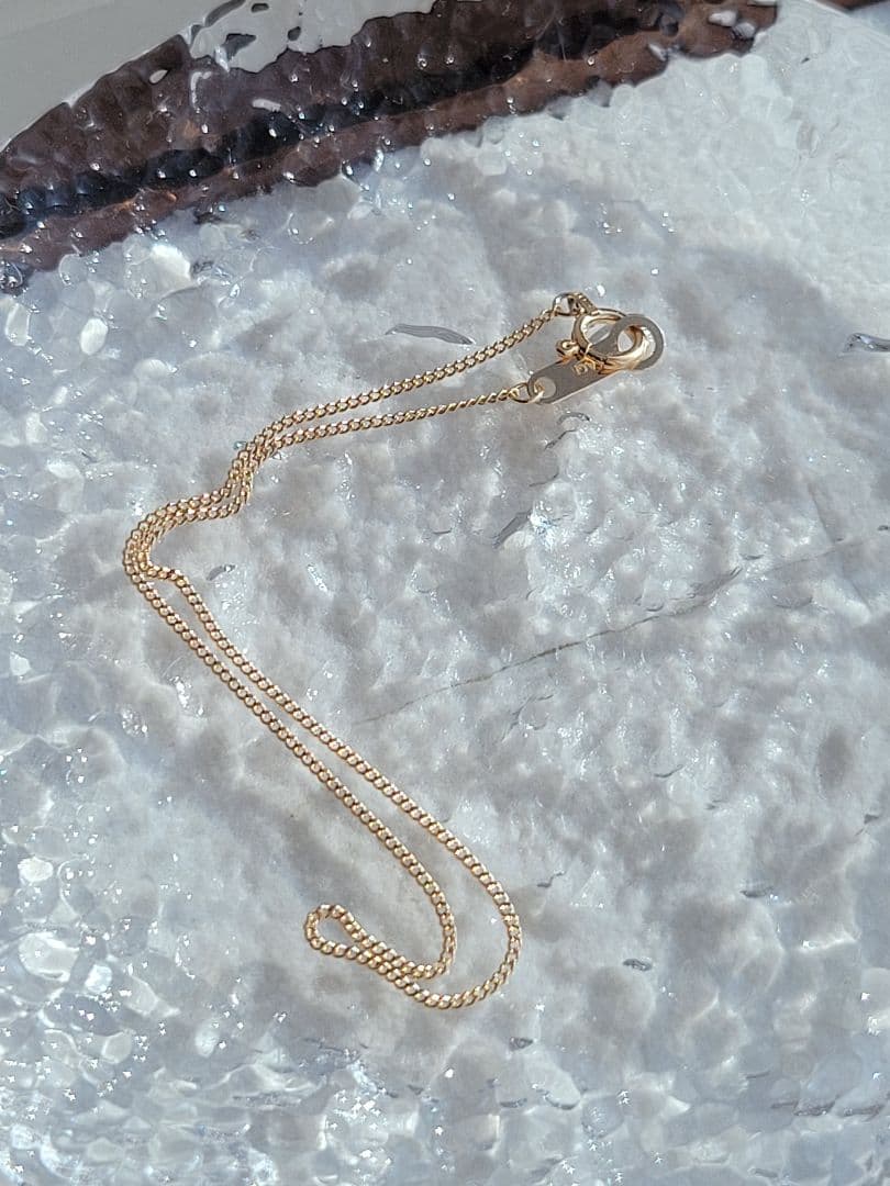 美品★4℃ K10 YG アクアゴールド ブレスレット チェーン