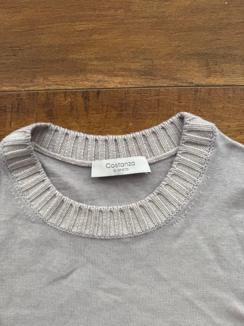 新品Costanza ライトグレー クルーネックセーター