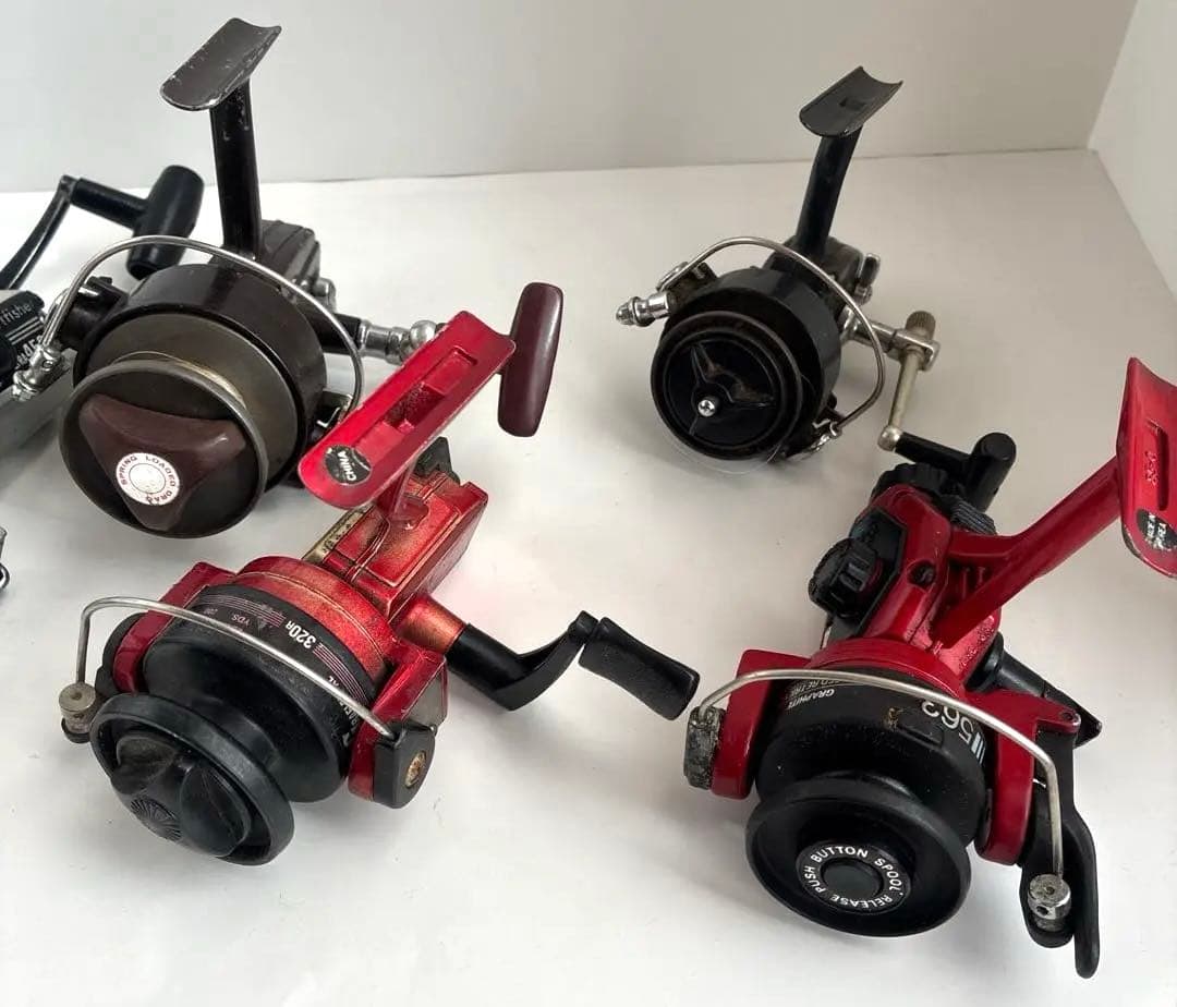 希少品】スピニングリール 7点 まとめ 動作品と故障、部品欠損品混じり