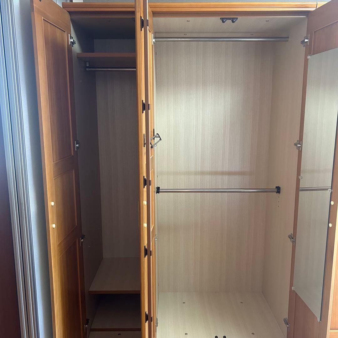 【美品】衣装ダンス クローゼット 木製タンス おしゃれ