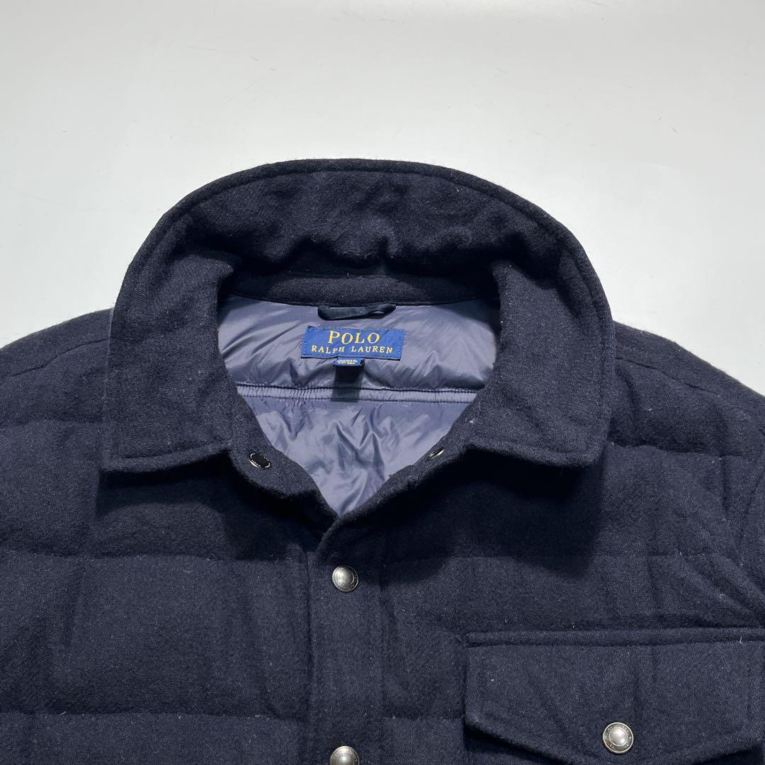 ラルフローレン ダウンジャケット シャツジャケット型 2XL 濃紺 7627