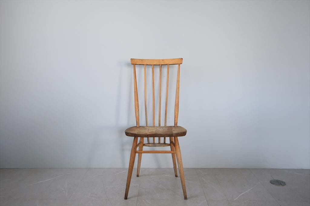 英国アンティークERCOLアーコールスティックバックチェア/木製イス(92-91