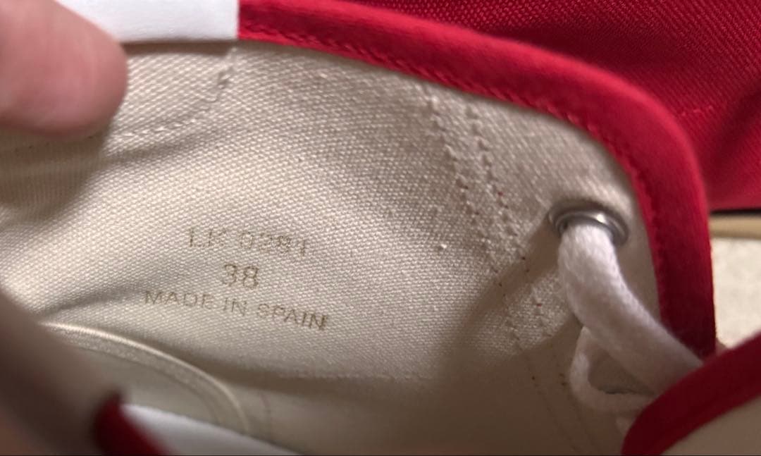 CELINE ハイカットスニーカー　赤　38サイズ　セリーヌ