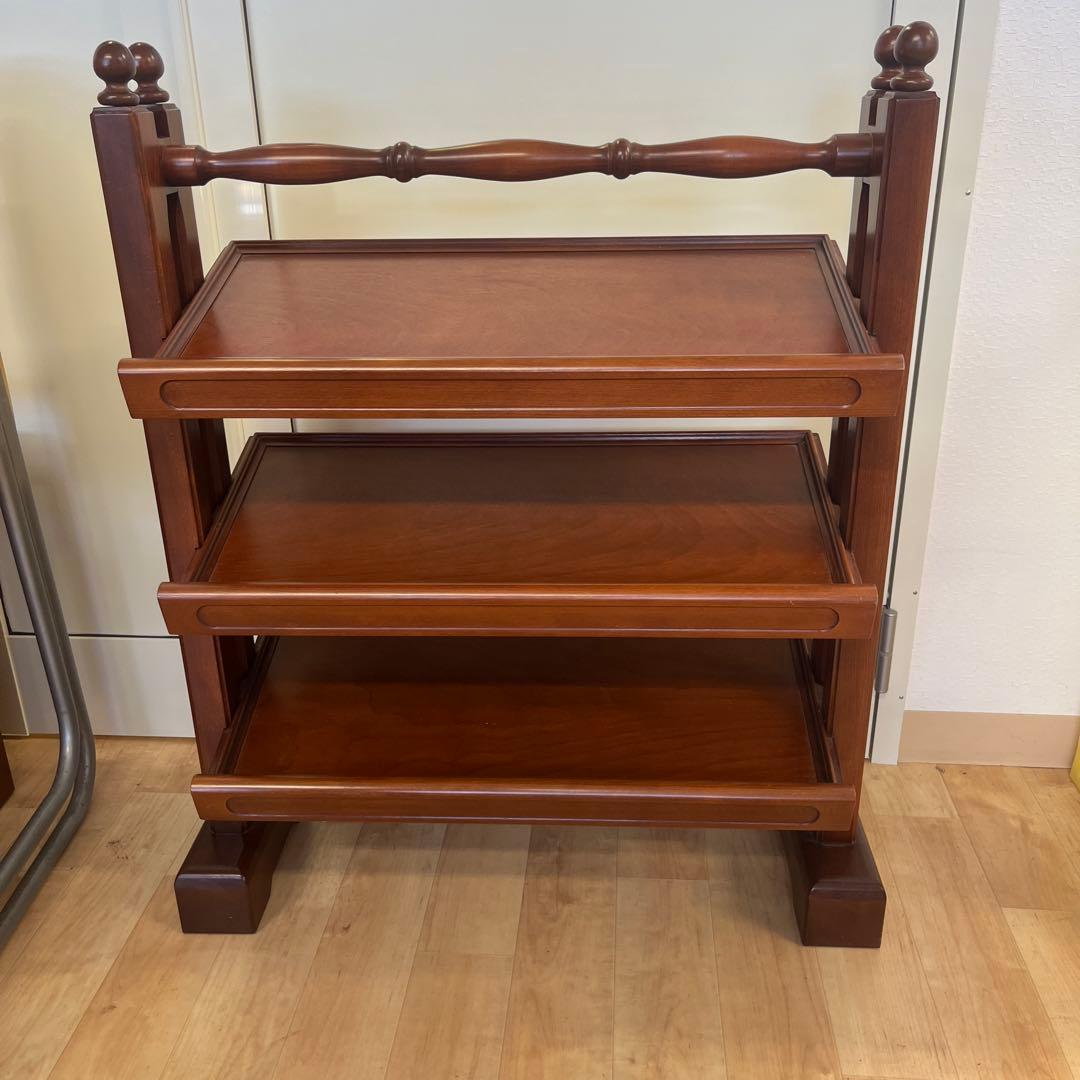 昭和レトロ】マガジンラック アンティーク 木製 新聞ラック