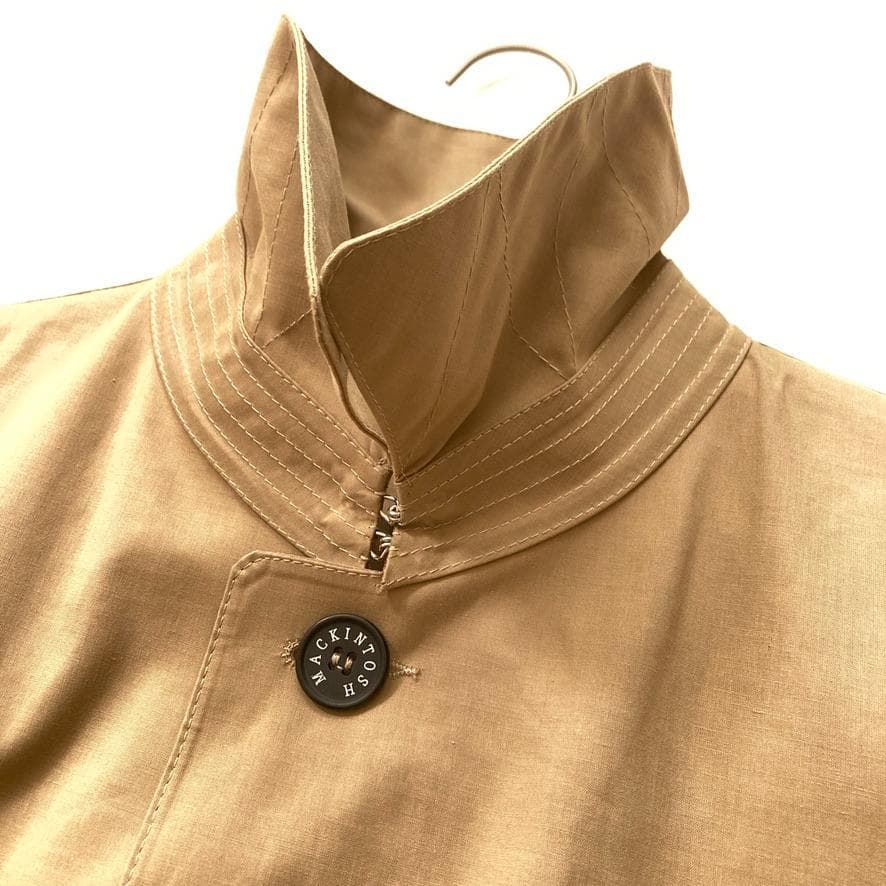 【大人気】マッキントッシュロンドン ゴム引きコート 茶タグ 38 ベージュ