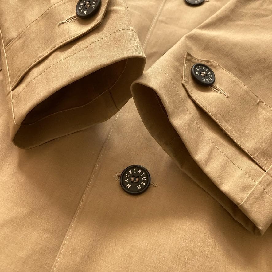 【大人気】マッキントッシュロンドン ゴム引きコート 茶タグ 38 ベージュ