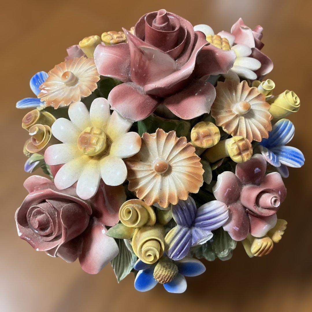 陶花バッサーノ イタリア 陶器製 花束 置物 多色 - メルカリ